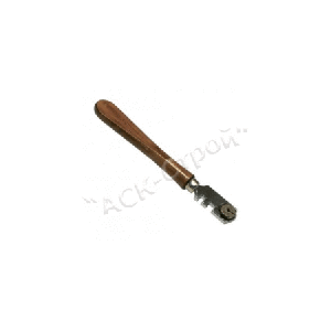 Стеклорез 6-роликовый с деревянной ручкой