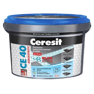Затирка Церезит (Ceresit) СЕ 40 Aquastatic Белый 01 2 кг
