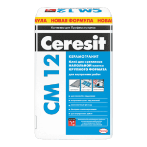 Клей Церезит CM 12 для керамогранитной крупной плитки (Ceresit) 25 кг