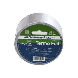 Алюминиевая клейкая лента Megaflex termo foil 50 мм, 40 м