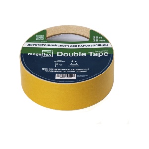 Двусторонняя клейкая лента для пароизоляции Megaflex double tape 38мм 25м